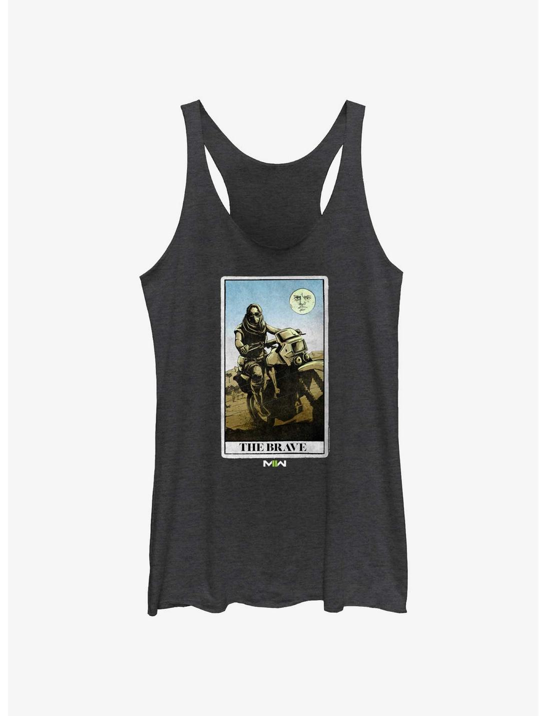 Call of Duty The Brave Card Girls Tank, BLK HTR, hi-res