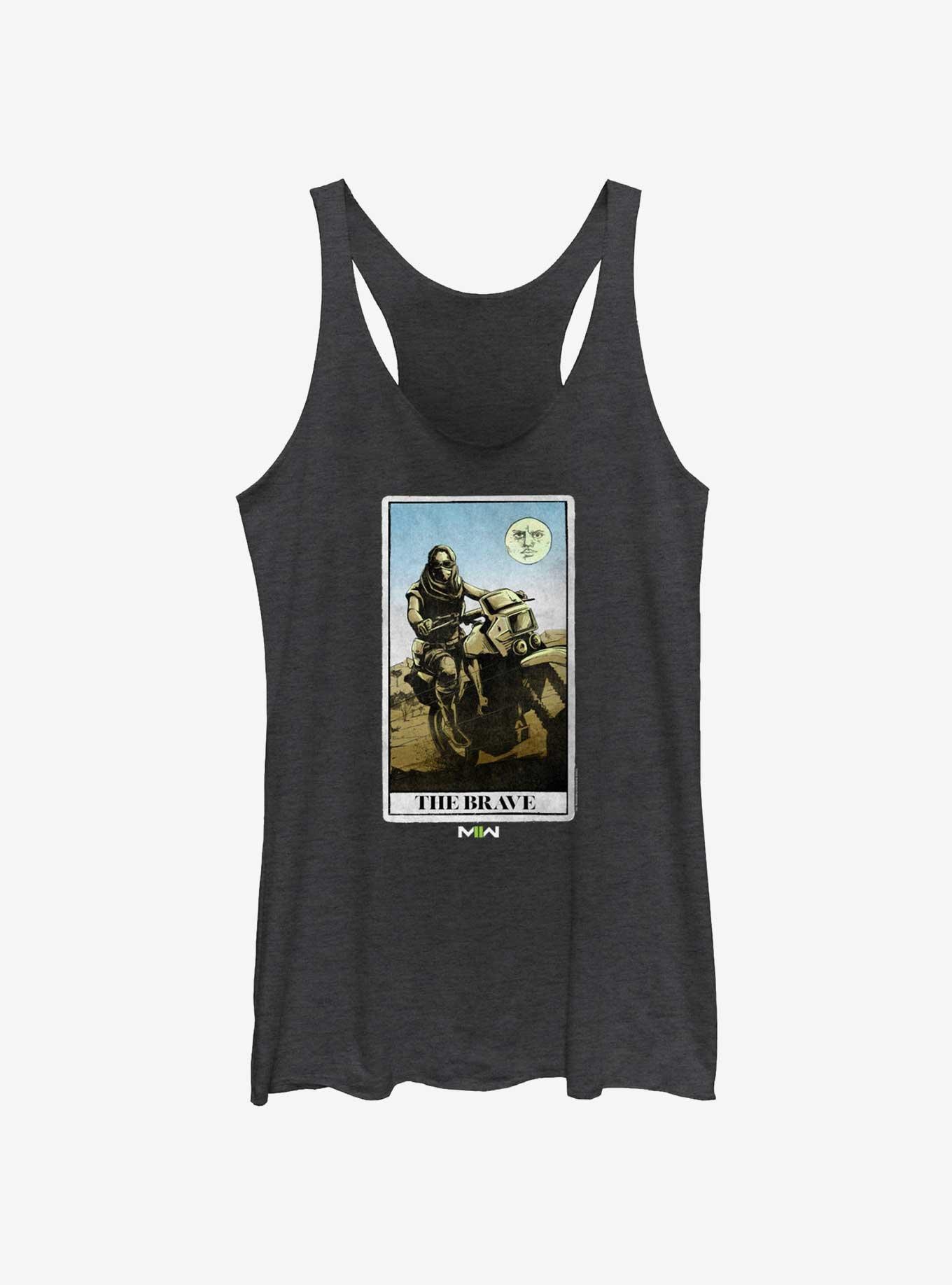 Call of Duty The Brave Card Girls Tank, BLK HTR, hi-res