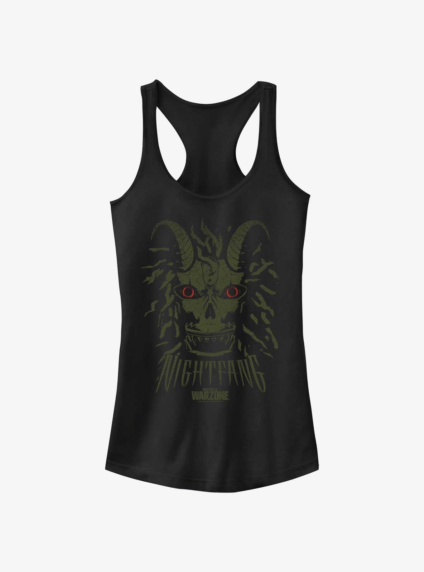 Call of Duty: Warzone Night Fang Green Mask Girls Tank, BLACK, hi-res