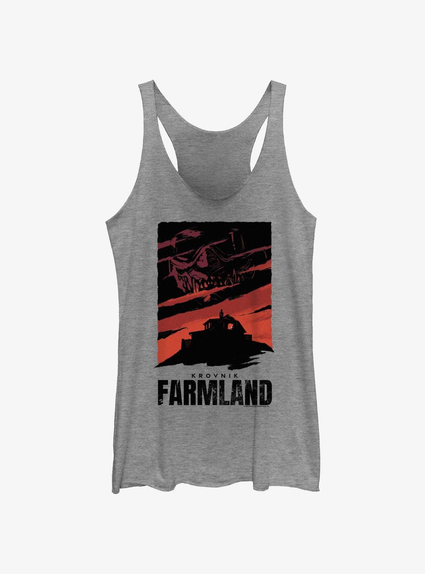 Call of Duty: Warzone Krovnik Farmland Poster Womens Tank Top, GRAY HTR, hi-res