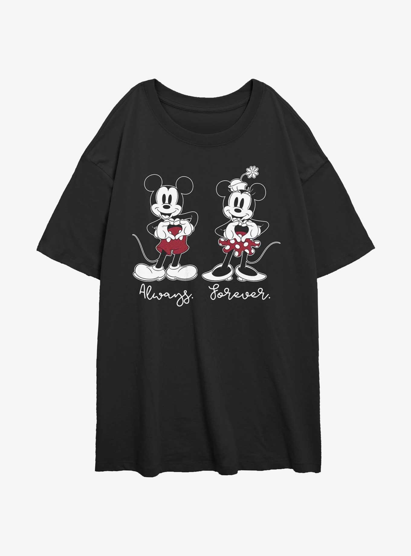 Disney Mickey Mouse Always Forever Womens Oversized T-Shirt