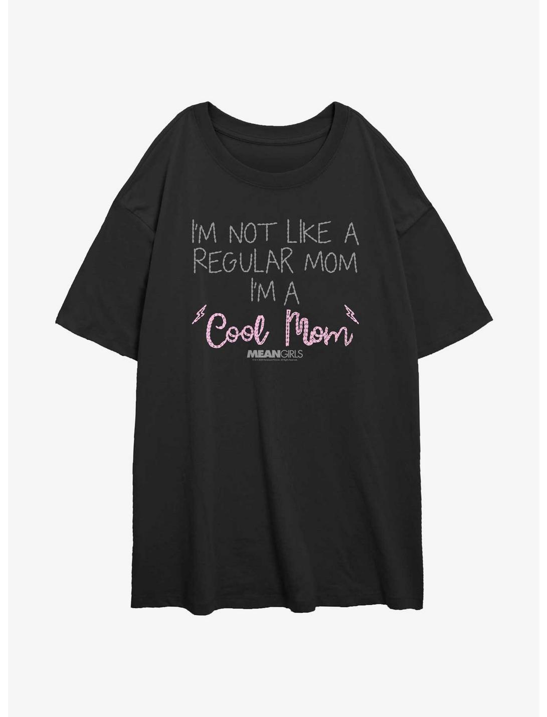 Mean Girls I'm A Cool Mom Womens Oversized T-Shirt, BLACK, hi-res
