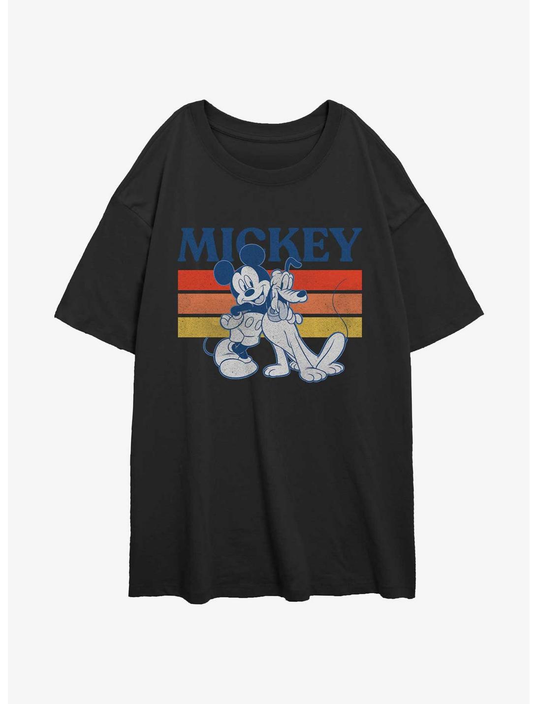 Disney Mickey Mouse Retro Squad Womens Oversized T-Shirt, BLACK, hi-res