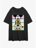 Disney Mickey Mouse Crew Crop Womens Oversized T-Shirt, BLACK, hi-res