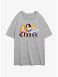 Disney Princesses Classic Princesses Womens Oversized T-Shirt, ATH HTR, hi-res