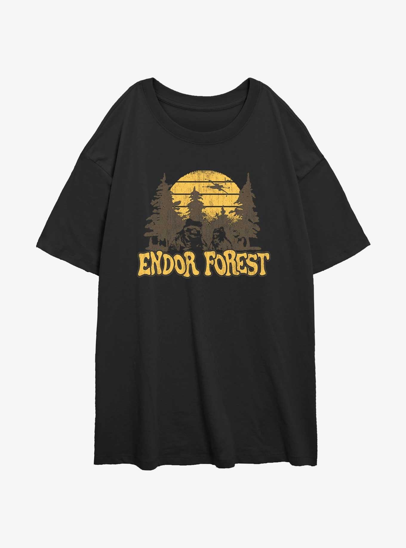 Star Wars Endor Forest Womens Oversized T-Shirt