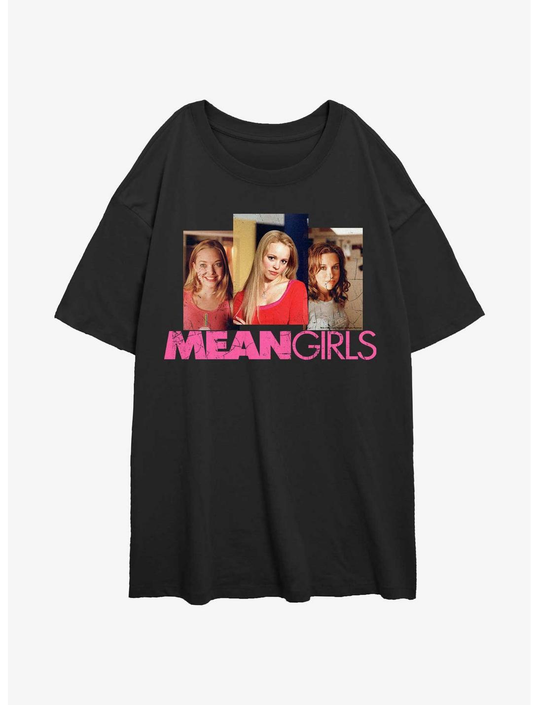 Mean Girls The Plastics Portrait Womens Oversized T-Shirt, BLACK, hi-res