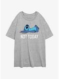 Disney Lilo & Stitch Not Today Womens Oversized T-Shirt, ATH HTR, hi-res