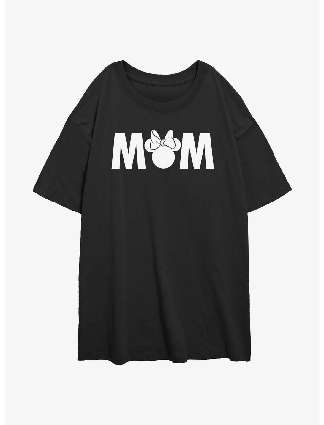 Disney Mickey Mouse Minnie Mom Womens Oversized T-Shirt, BLACK, hi-res
