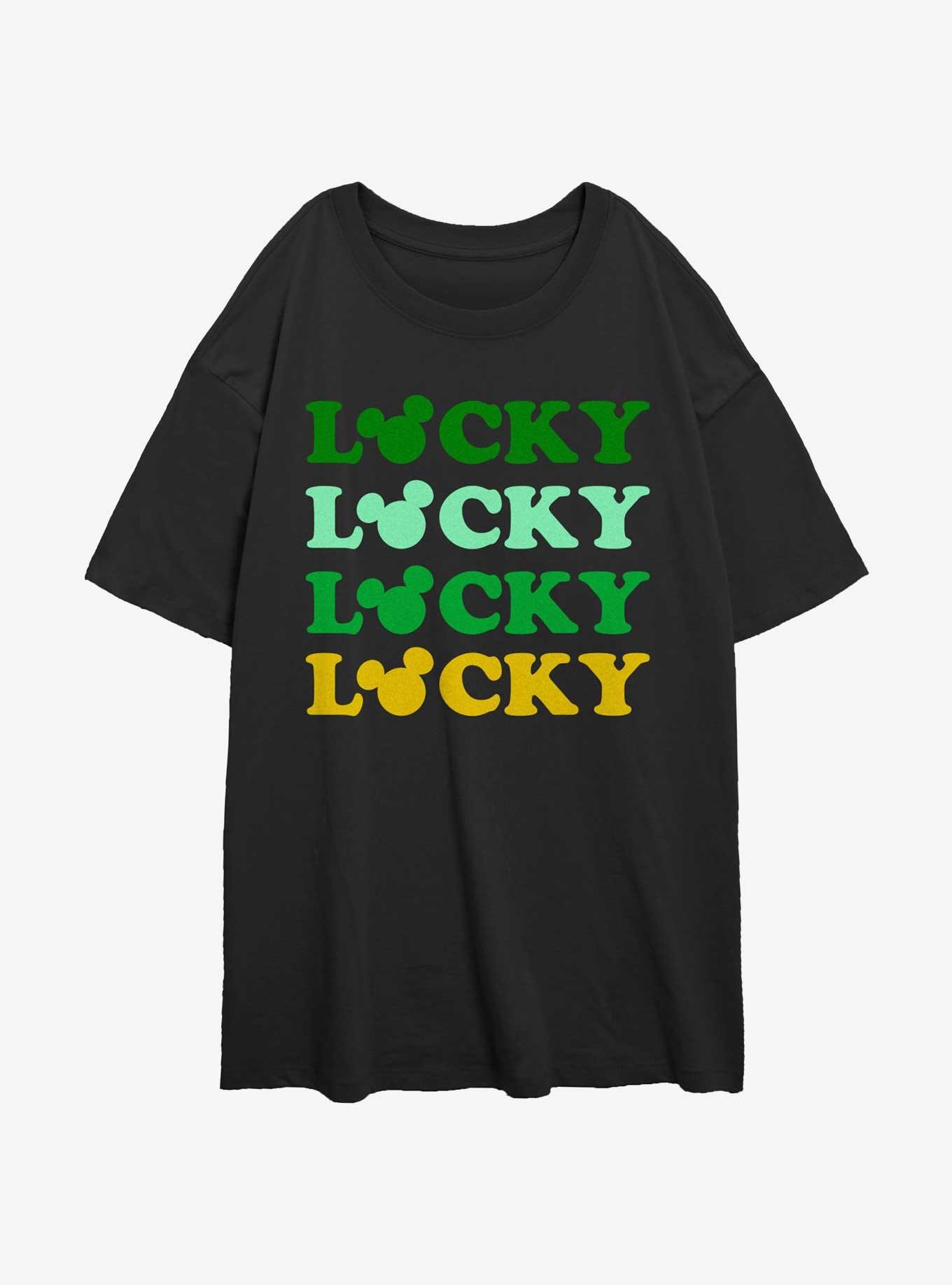 Disney Mickey Mouse Lucky Ears Womens Oversized T-Shirt