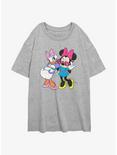 Disney Minnie Mouse Just Gals Daisy and Minnie Womens Oversized T-Shirt, ATH HTR, hi-res