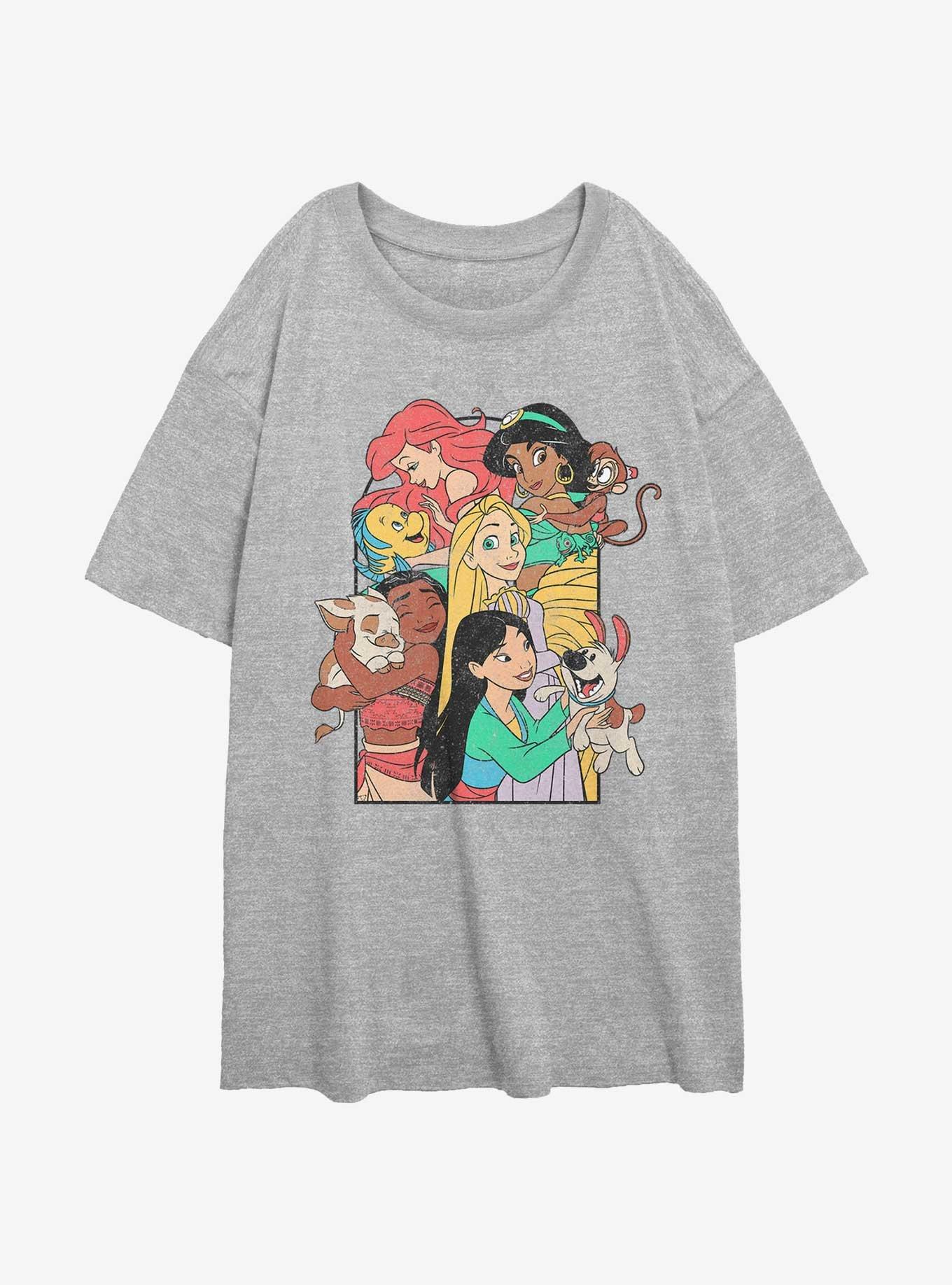 Disney Princesses Princess Pets Womens Oversized T-Shirt