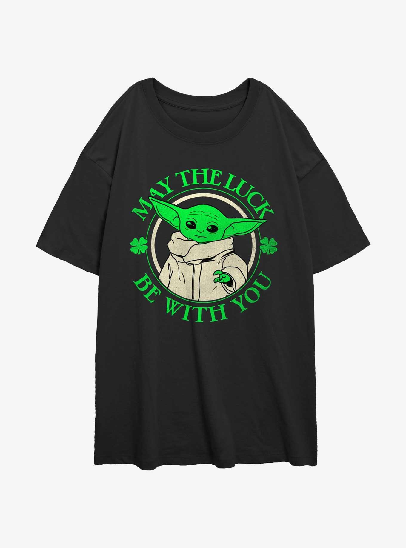 Star Wars The Mandalorian Luck Of Grogu Womens Oversized T-Shirt