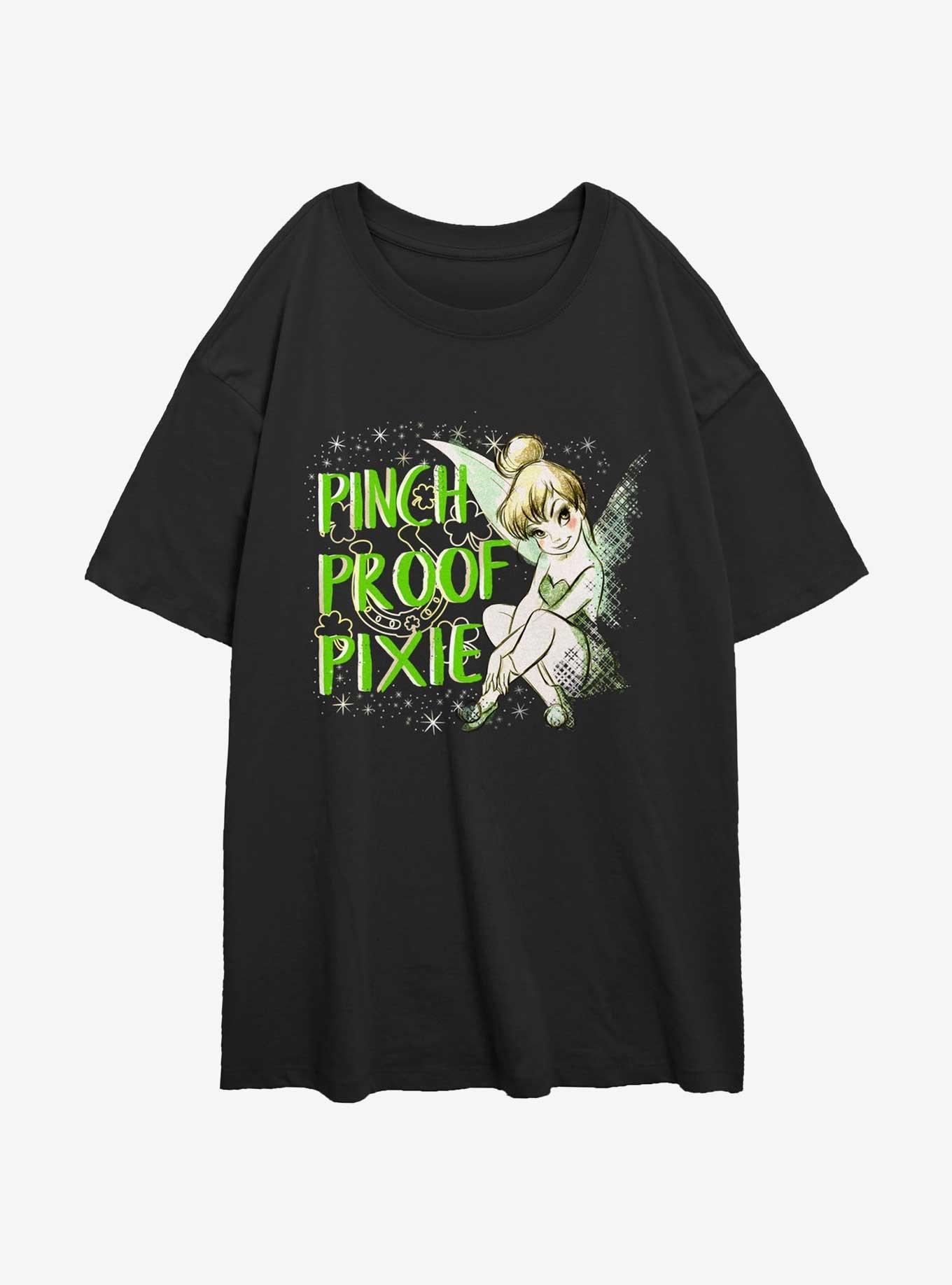 Disney Tinker Bell Pinch Proof Pixie Womens Oversized T-Shirt