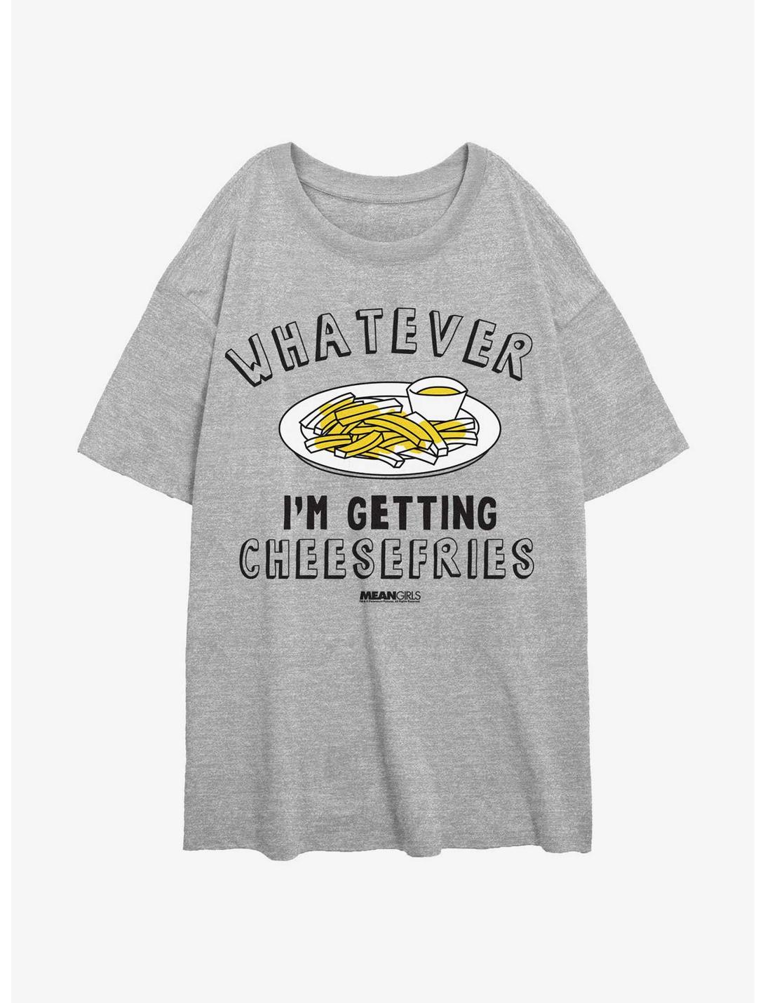 Mean Girls Get Cheese Fries Womens Oversized T-Shirt, ATH HTR, hi-res