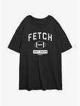 Mean Girls Athletic Fetch Womens Oversized T-Shirt, BLACK, hi-res