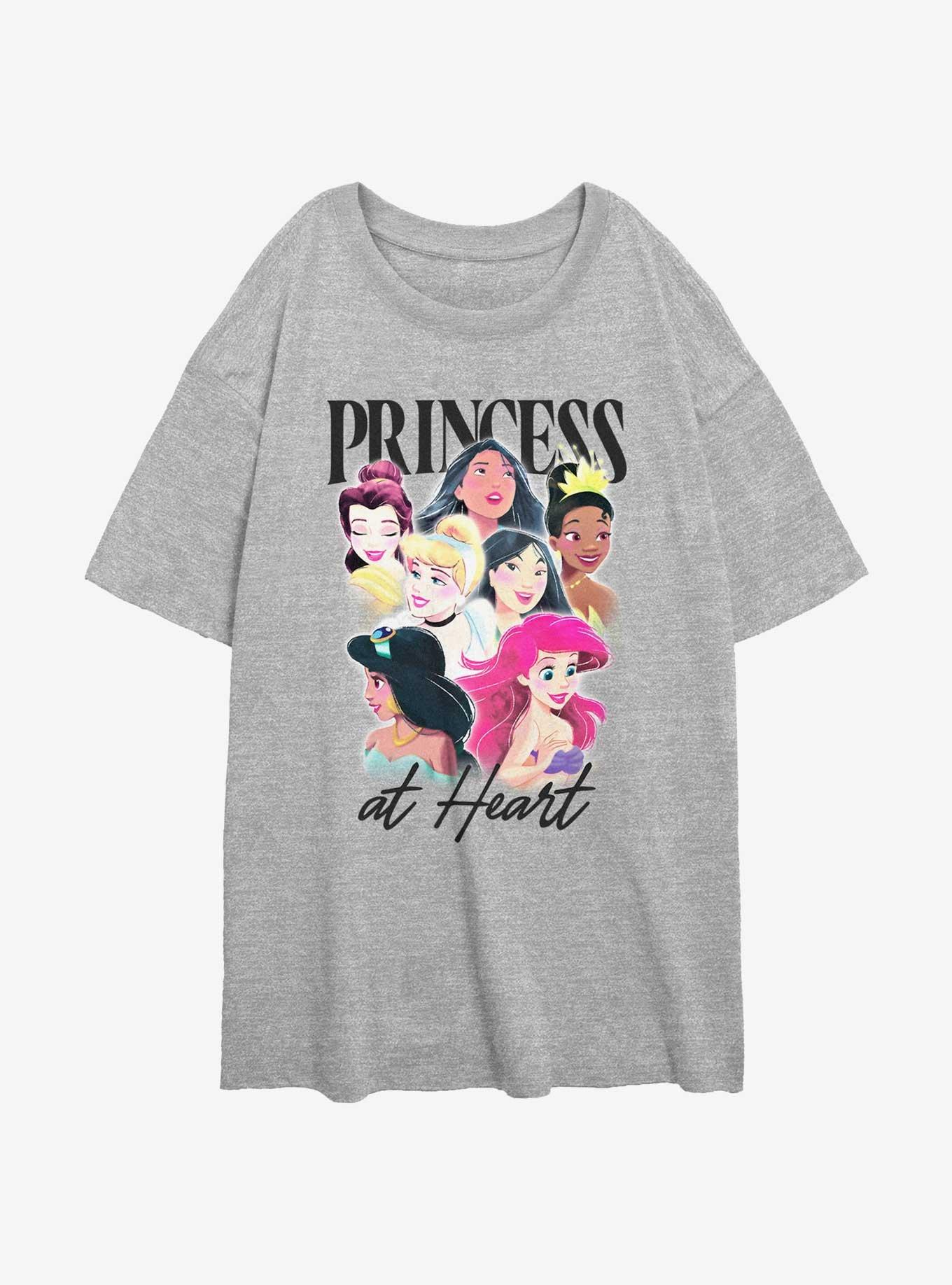 Disney Beauty and the Beast Princess At Heart Womens Oversized T-Shirt