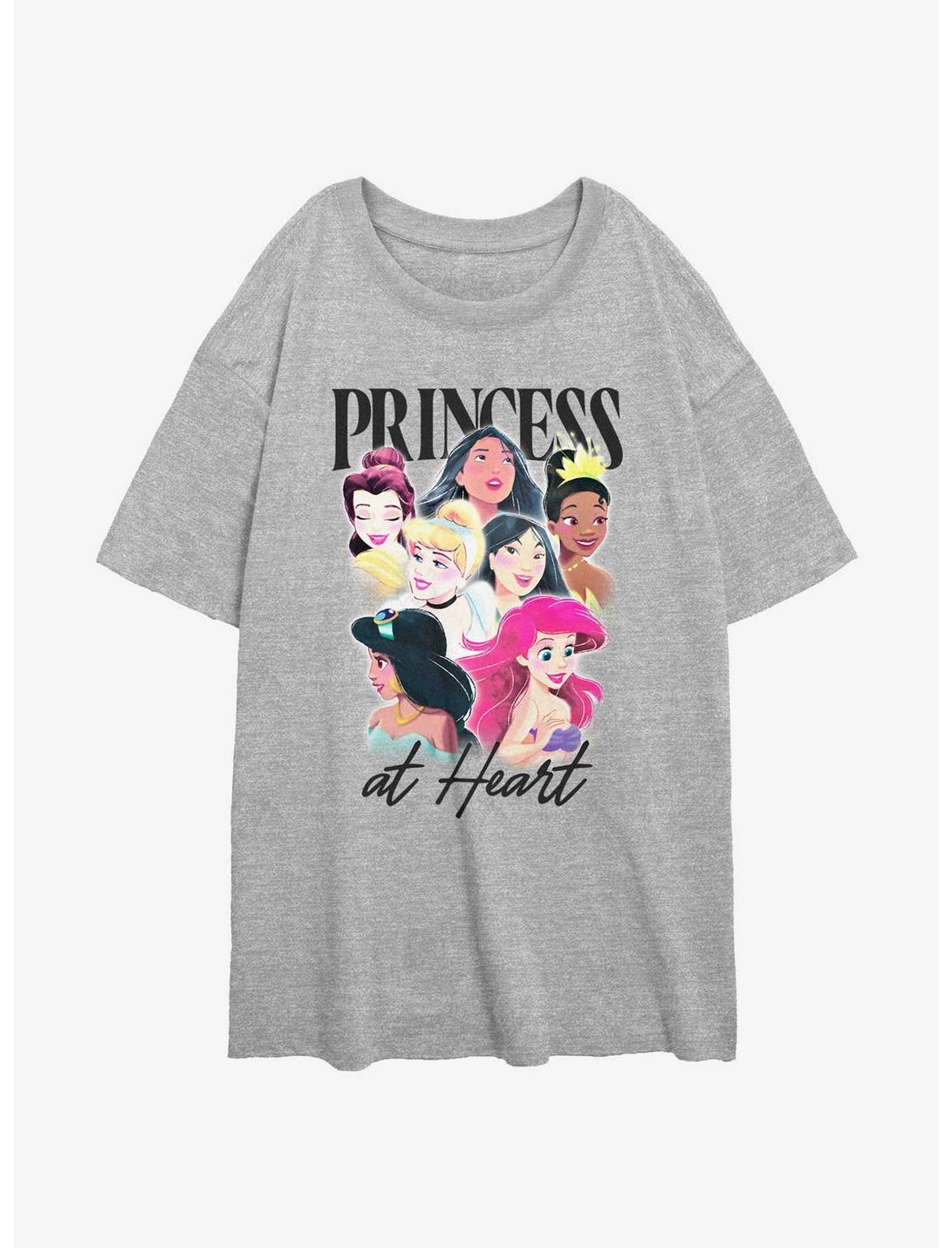 Disney Beauty and the Beast Princess At Heart Womens Oversized T-Shirt, ATH HTR, hi-res