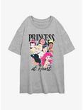 Disney Beauty and the Beast Princess At Heart Womens Oversized T-Shirt, ATH HTR, hi-res