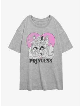 Disney Princesses Princess Heart Womens Oversized T-Shirt, , hi-res