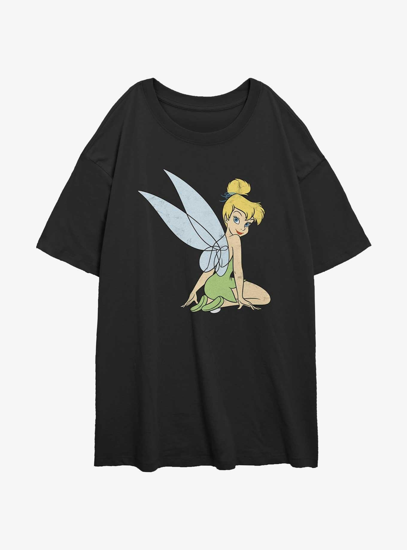 Disney Tinker Bell Fairy Wings Womens Oversized T-Shirt