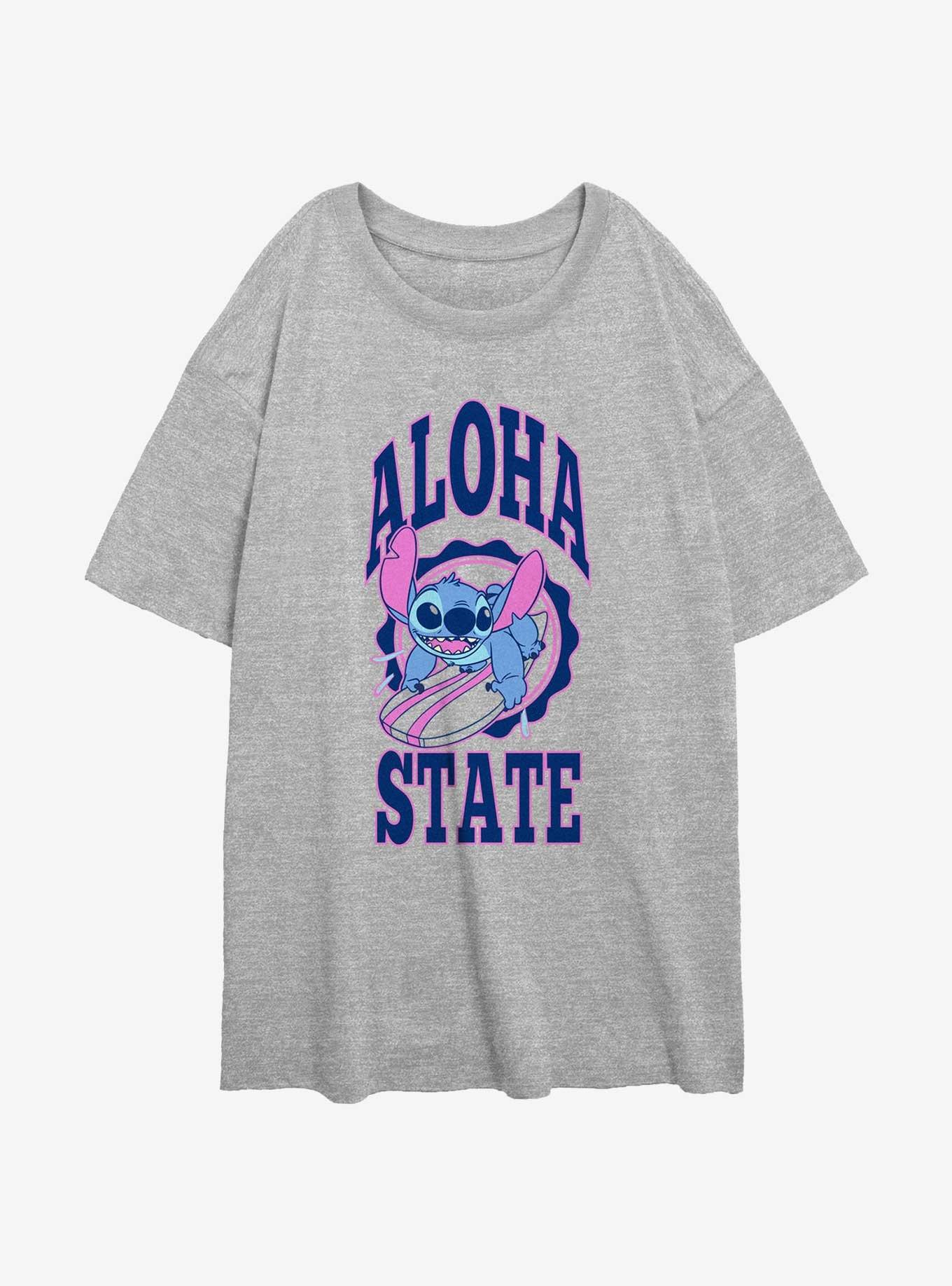 Disney Lilo & Stitch Aloha State Surfer Womens Oversized T-Shirt