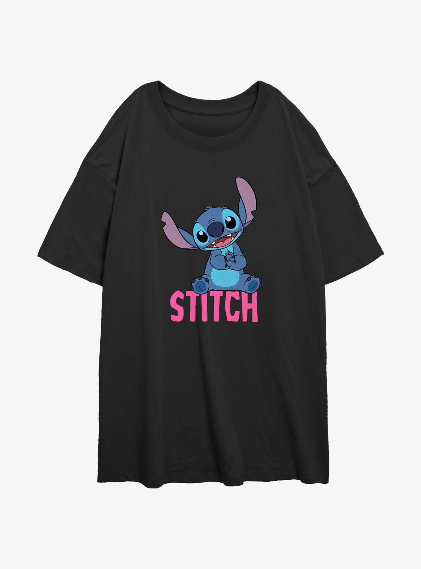 Disney Lilo & Stitch Sitting Womens Oversized T-Shirt