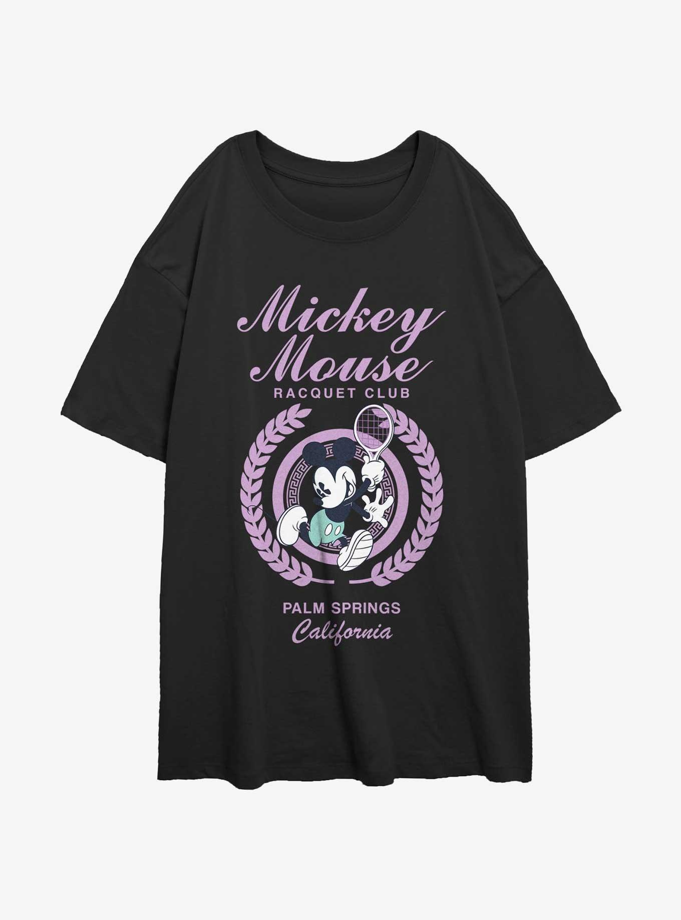 Disney Mickey Mouse Racquet Club Womens Oversized T-Shirt