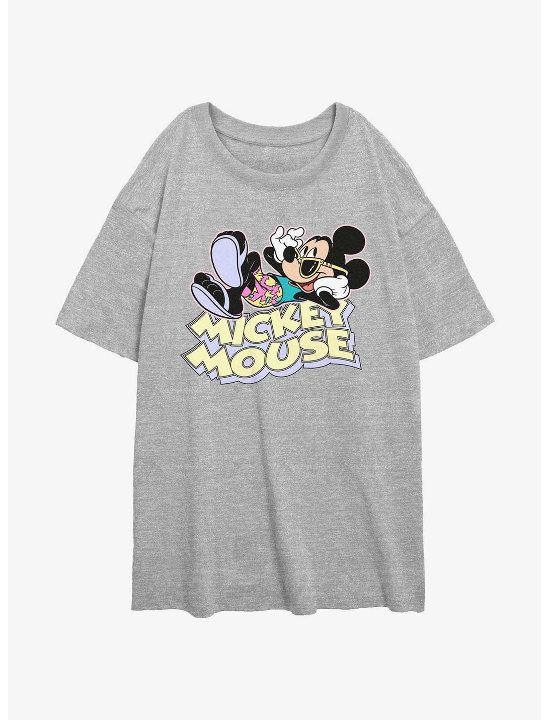 Disney Mickey Mouse Vacation Mickey Womens Oversized T-Shirt, ATH HTR, hi-res