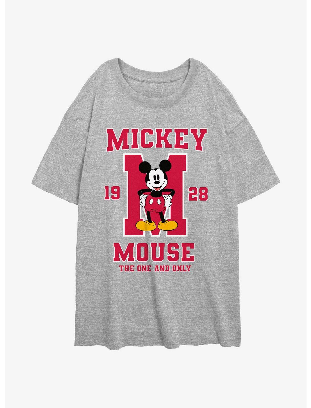 Disney Mickey Mouse One And Only Womens Oversized T-Shirt, ATH HTR, hi-res