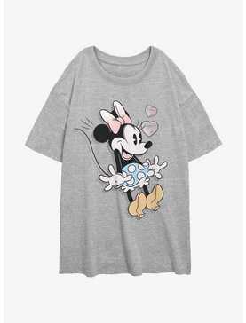 Disney Minnie Mouse Hearts Surprise Womens Oversized T-Shirt, , hi-res