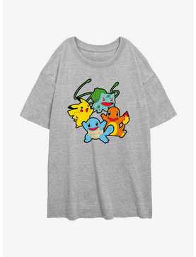 Pokemon Classic Pokemon Group Womens Oversized T-Shirt, , hi-res