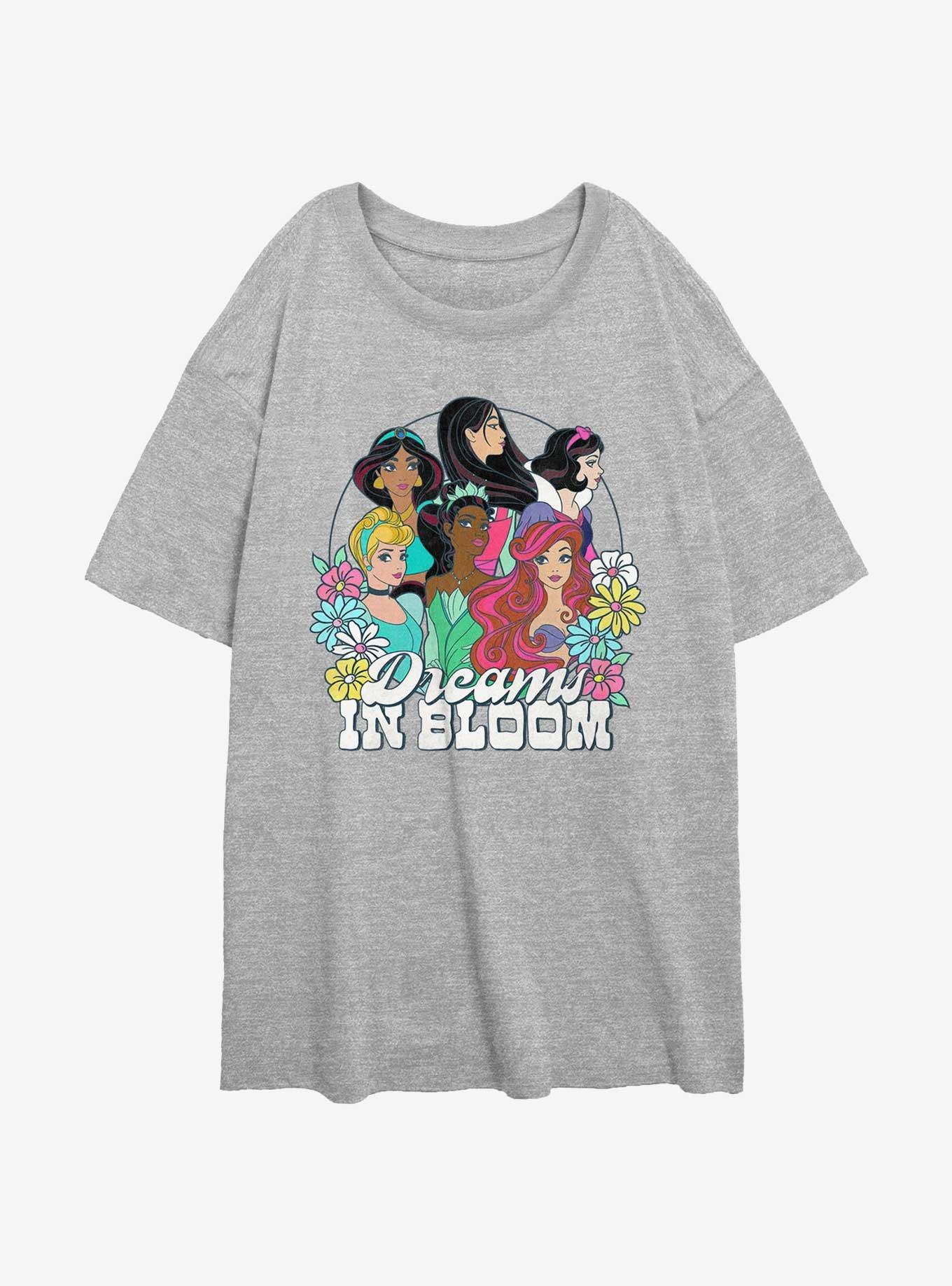 Disney Princesses Dreams In Bloom Womens Oversized T-Shirt, , hi-res