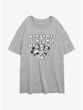 Disney Mickey Mouse Vintage Group Womens Oversized T-Shirt, ATH HTR, hi-res