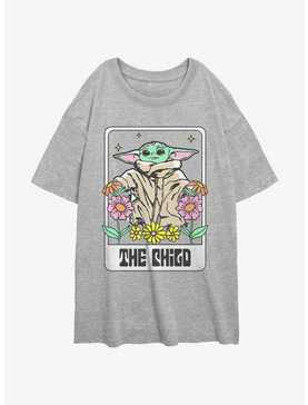 Star Wars The Mandalorian The Child Floral Womens Oversized T-Shirt, , hi-res