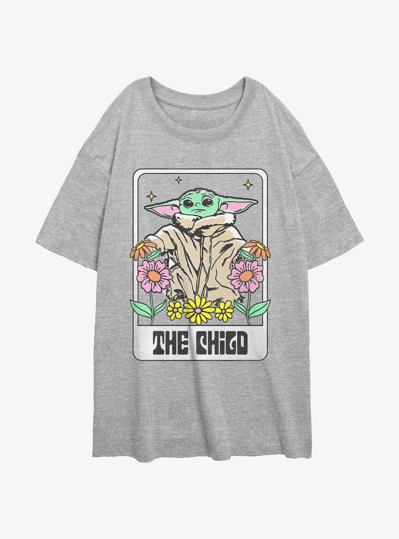 Star Wars The Mandalorian The Child Floral Womens Oversized T-Shirt, , hi-res