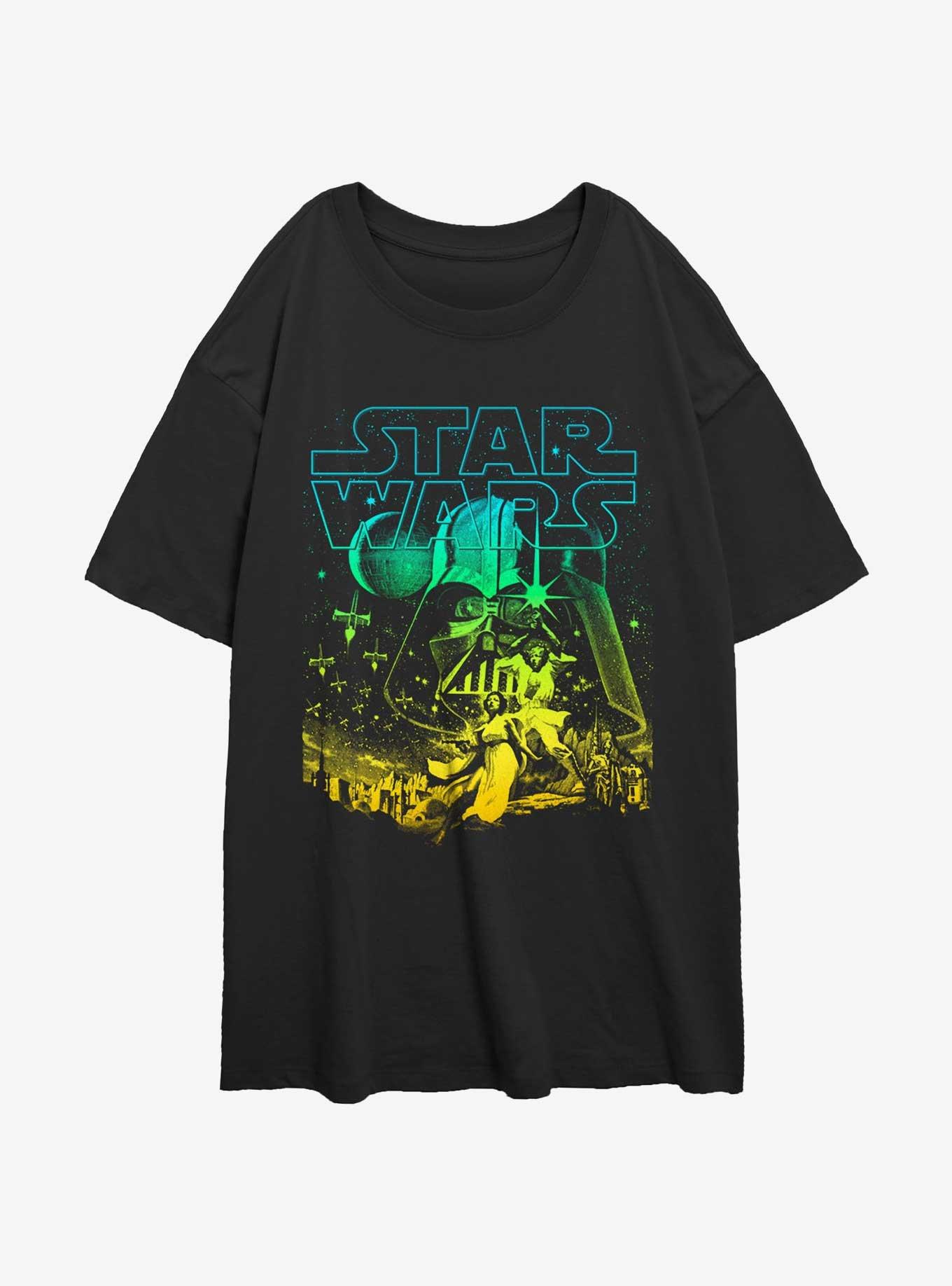 Star Wars Sky Reach Womens Oversized T-Shirt, BLACK, hi-res