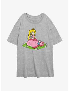 Nintendo Peach And A Butterfly Womens Oversized T-Shirt, , hi-res