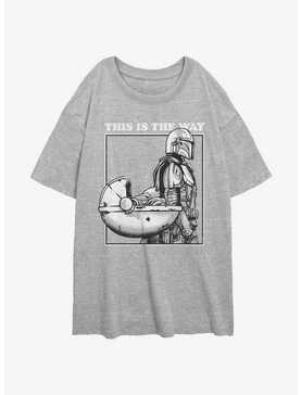 Star Wars The Mandalorian The Way To Your Heart Womens Oversized T-Shirt, , hi-res