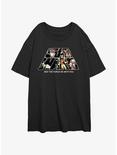 Star Wars Logo Fun Womens Oversized T-Shirt, BLACK, hi-res