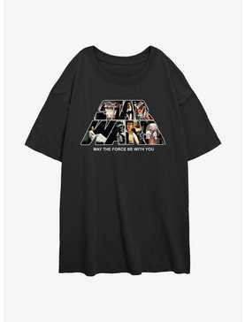 Star Wars Logo Fun Womens Oversized T-Shirt, , hi-res