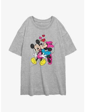 Disney Mickey Mouse Mickey Minnie Love Womens Oversized T-Shirt, , hi-res