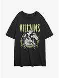 Disney Villains Thorny Lockup Womens Oversized T-Shirt, BLACK, hi-res