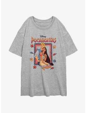 Disney Pocahontas John Smith and Pocahontas Portrait Womens Oversized T-Shirt, , hi-res