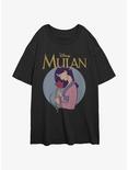 Disney Mulan Rarest Beauty Womens Oversized T-Shirt, BLACK, hi-res