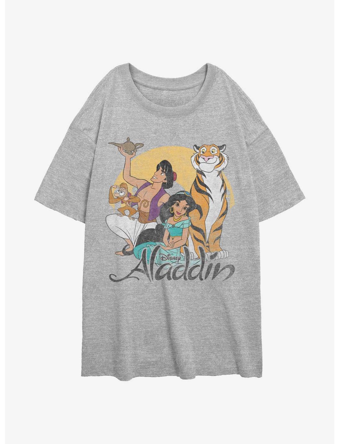 Disney Aladdin New World Crew Womens Oversized T-Shirt, ATH HTR, hi-res