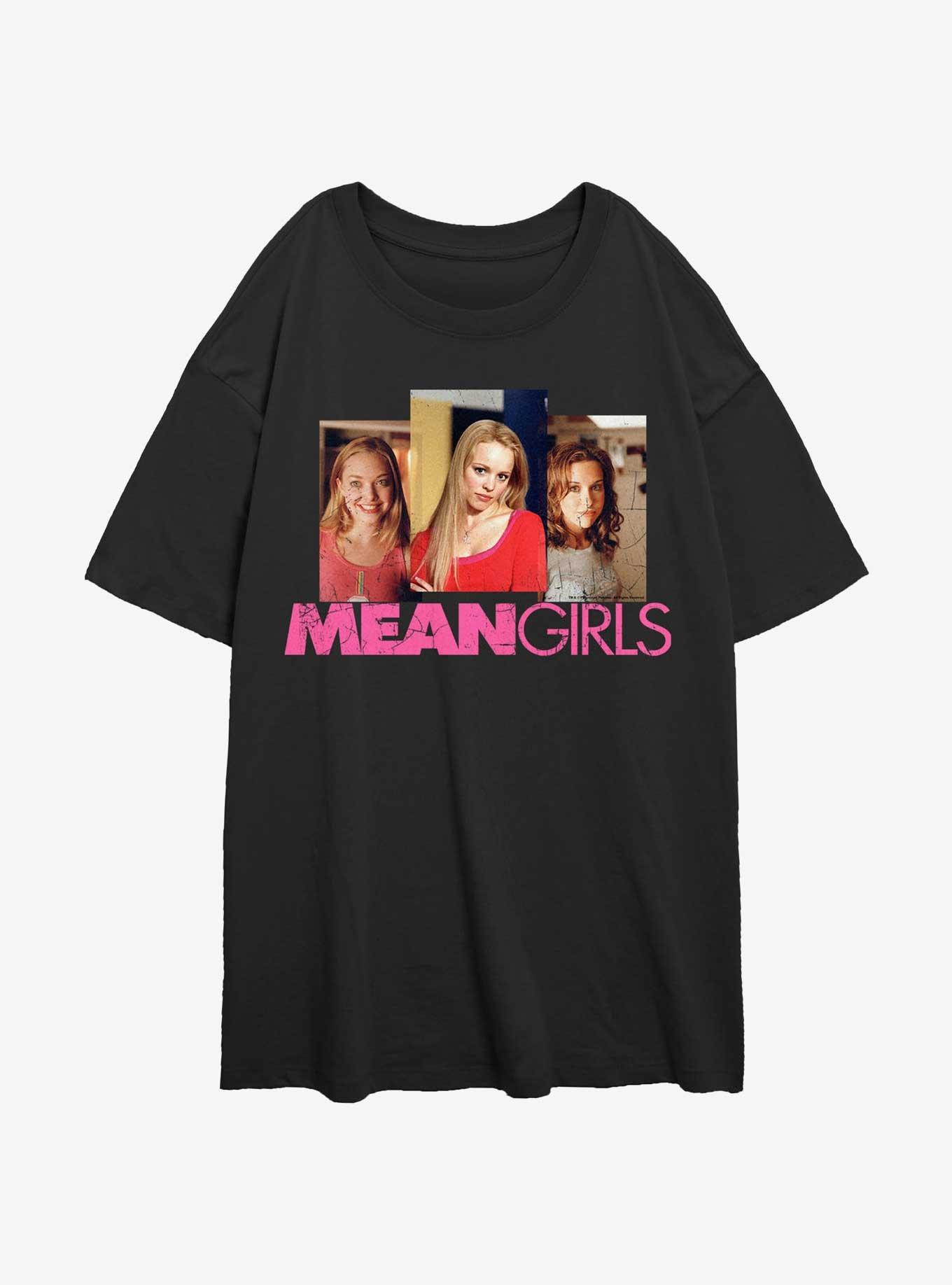 Mean Girls The Plastics Portrait Womens Oversized T-Shirt, BLACK, hi-res