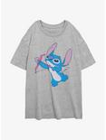 Disney Lilo & Stitch Cupid Love Shot Womens Oversized T-Shirt, ATH HTR, hi-res