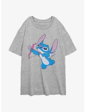 Disney Lilo & Stitch Cupid Love Shot Womens Oversized T-Shirt, , hi-res