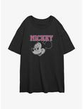 Disney Mickey Mouse Jumbo Mickey Head Womens Oversized T-Shirt, BLACK, hi-res